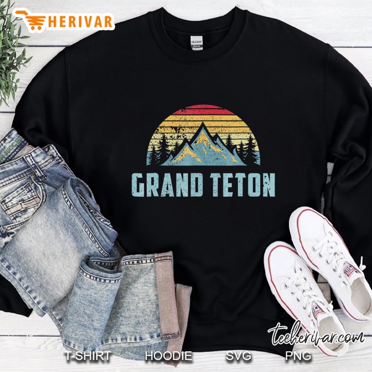 Vintage Grand Teton National Park Wyoming Mountain Tshirt Mugs