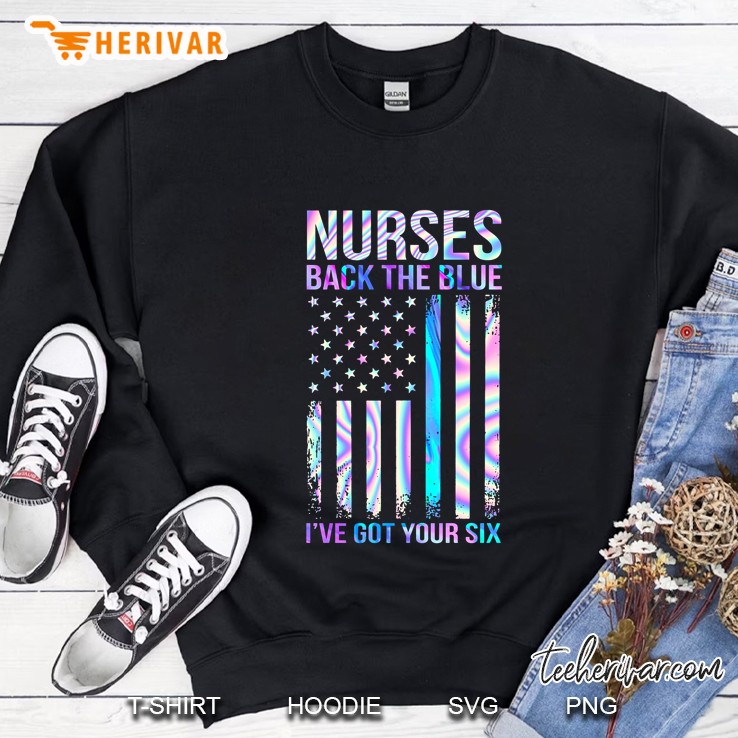 Nurses Back The Blue I've Got Your Six Colorful American Flag Front Version Mugs