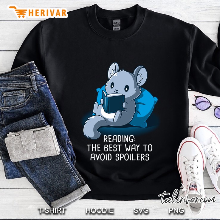 Reading The Best Way To Avoid Spoilers Cute Rat Reading Book Sweatshirt