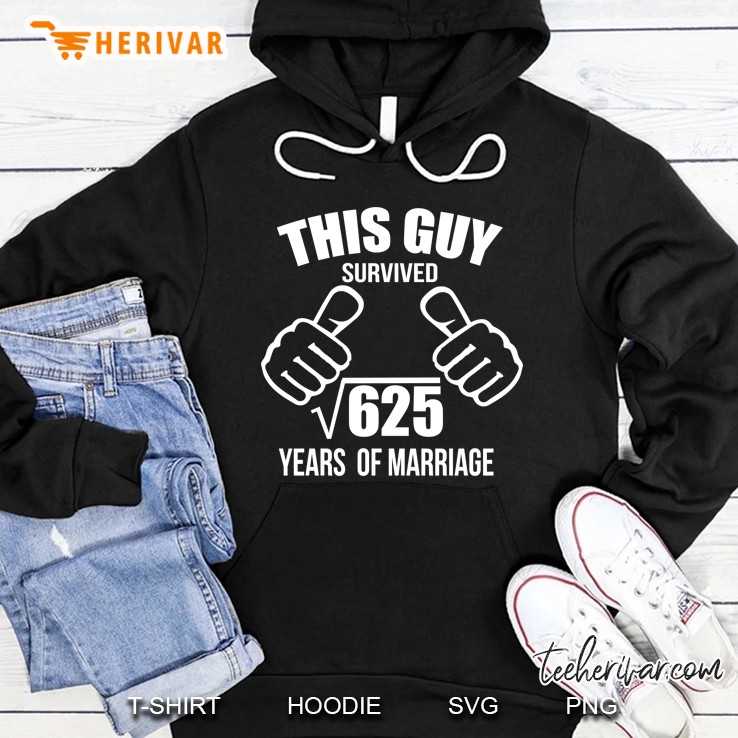25Th Marriage Anniversary Wedding Gift 25 Years Hoodie