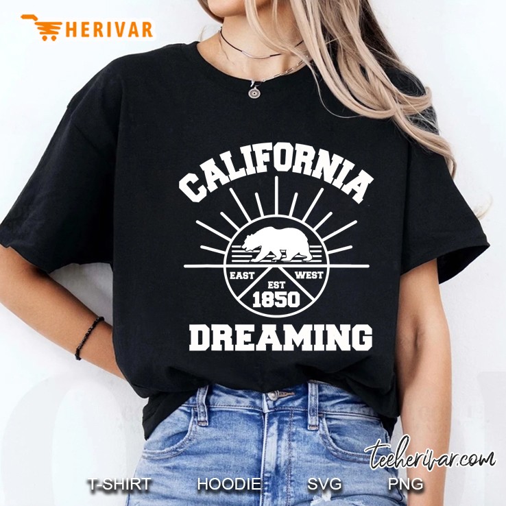 California Dreaming California State Flag Bear - Cool Beach Hoodie