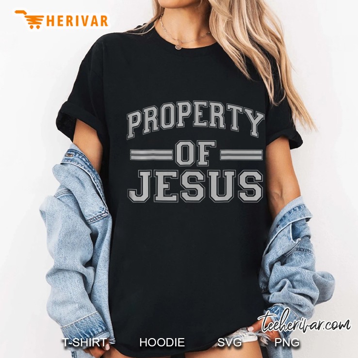 Christian S Property Of Jesus (Grey) Ladies Tee