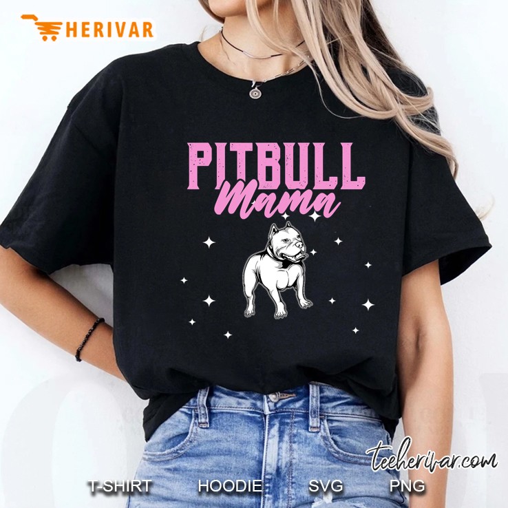 Comical Ladies Pitbull Mama Pitt Bully Dog Lover Ladies Tee