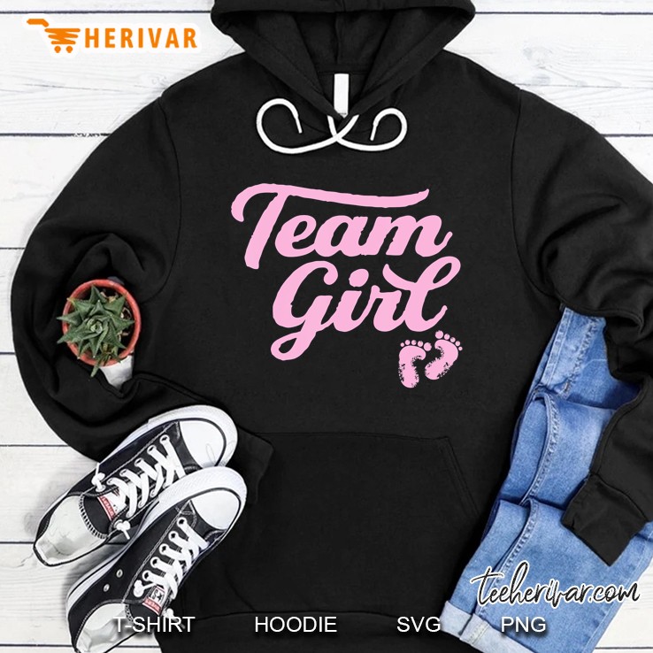 Cute Team Girl Gender Reveal Baby Shower Hoodie