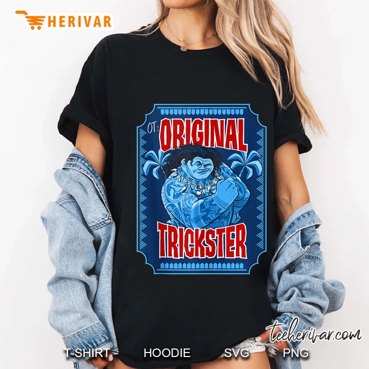 Moana Maui Ot Original Trickster Blue Hue Poster Ladies Tee