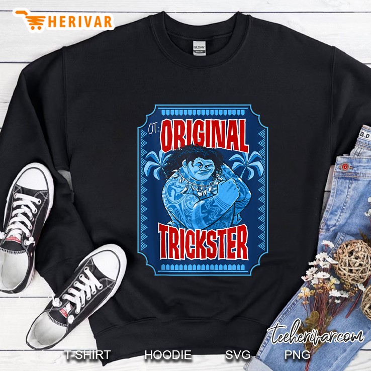 Moana Maui Ot Original Trickster Blue Hue Poster Sweatshirt