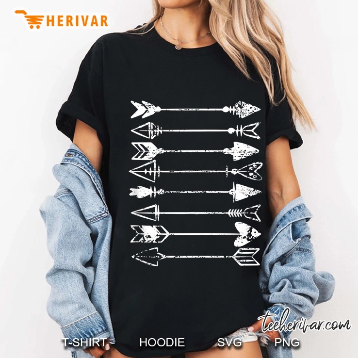Funny Archery Bow Hunting Gift Arrows Design Ladies Tee