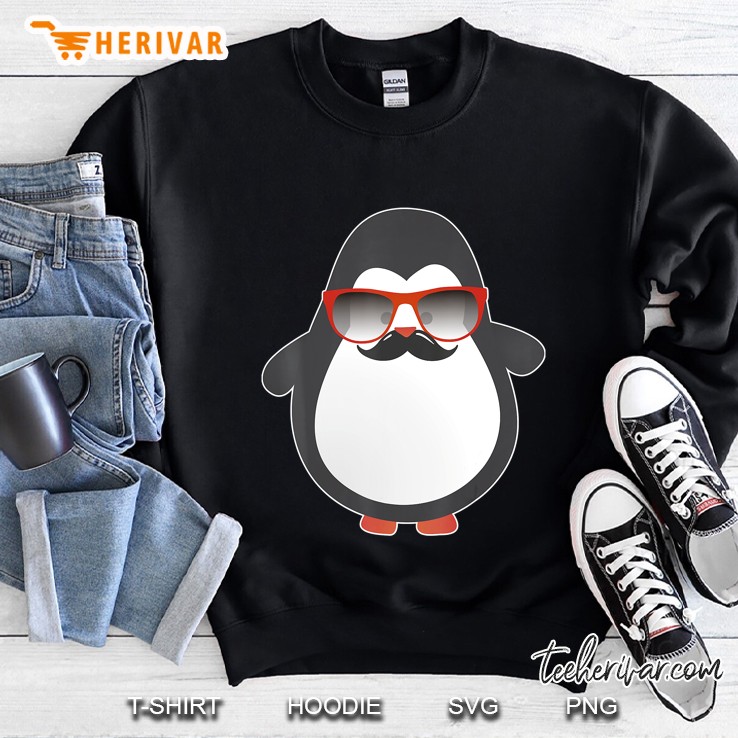 Mustache Penguin Shirt Funny Moustache Animal Gift Mugs