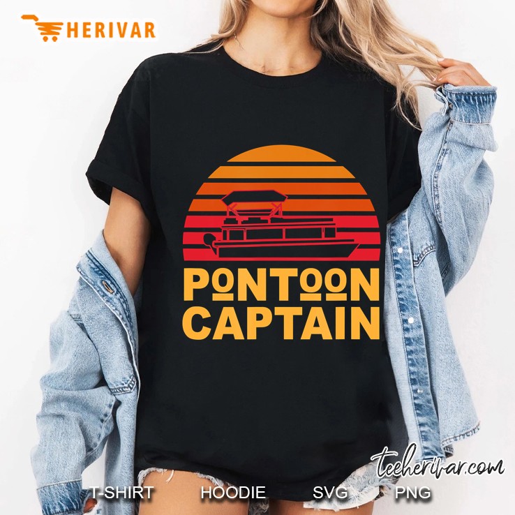 Pontoon Captain, Tritoon Captain, Boating, Lake Life Ladies Tee