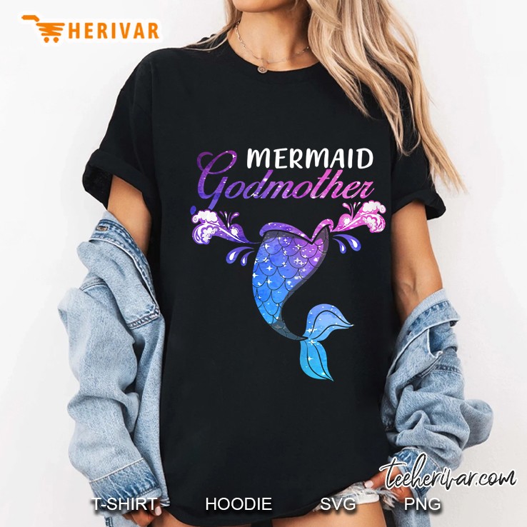 Womens Mermaid Godmother Mermaid Birthday Party Mother