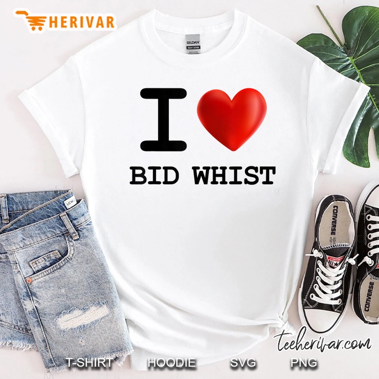 I Love Bid Whist Heart Sport Shirt