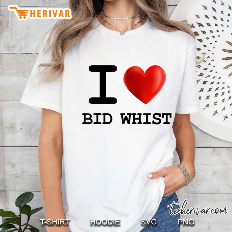 I Love Bid Whist Heart Sport Hoodie