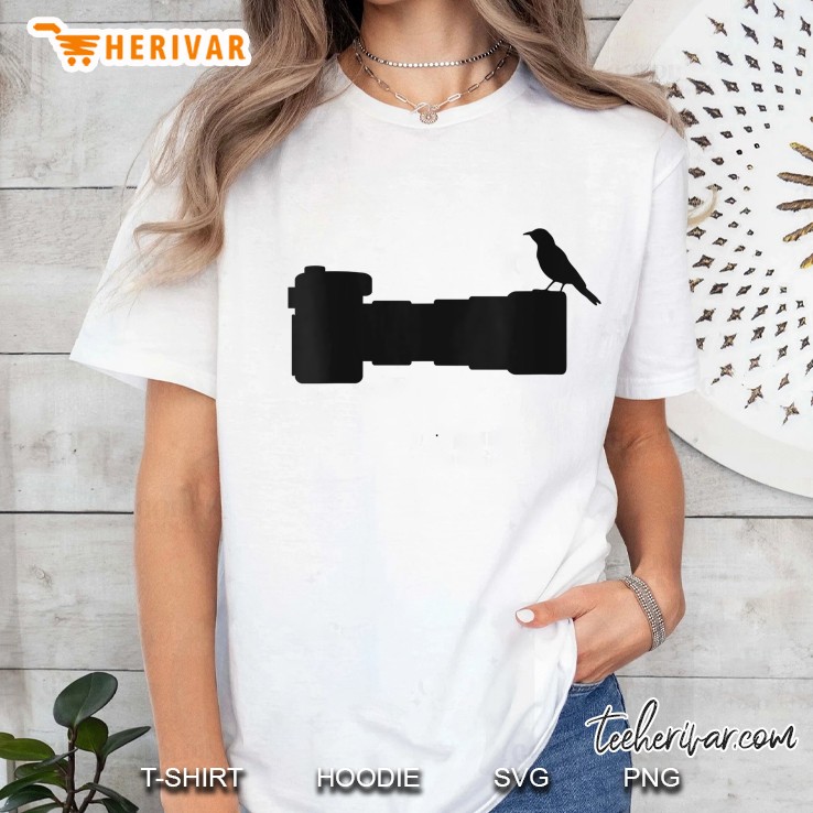 Womens Bird Camera Shirt Gift For A Bird Photographer Ladies Tee