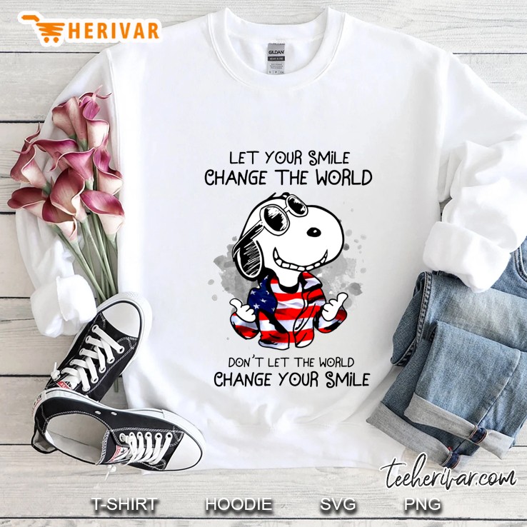 Let Your Smile Change The World Don't Let The World Change Your Smile Snoopy Version Mugs