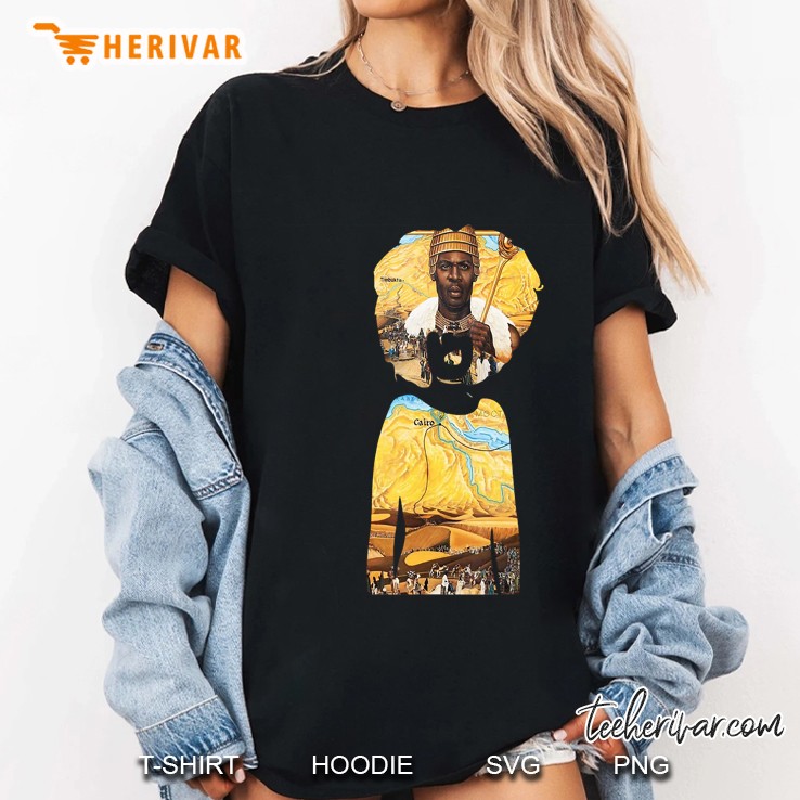African Silhouette Art Of Mansa Musa Ladies Tee