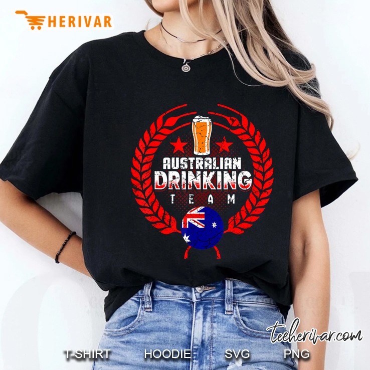 Australian Flag Drinking Team Beer Drinker Australia Ladies Tee