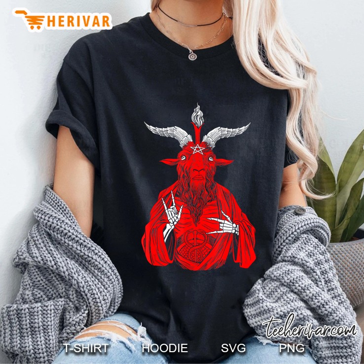 Blackcraft Antichrist Goat Satan Baphome For Atheist Ladies Tee
