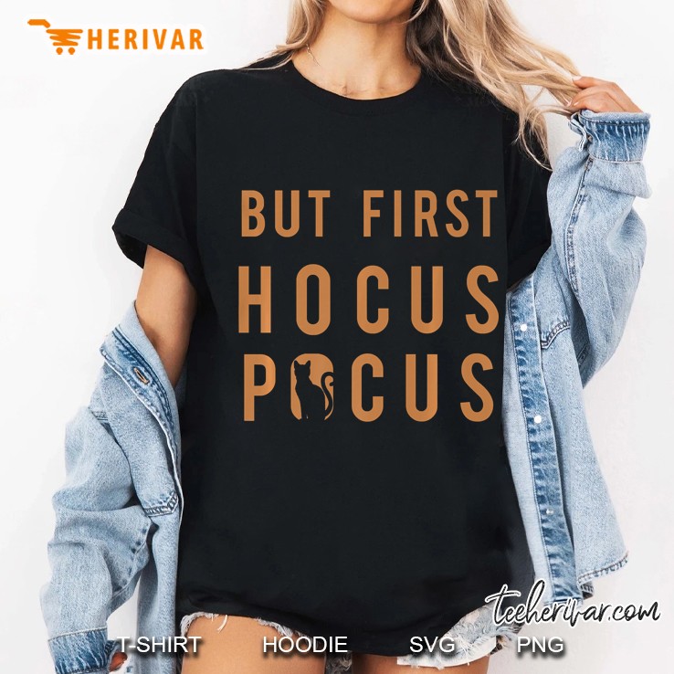 But First Hocus Pocus Black Cat Cutout Hoodie