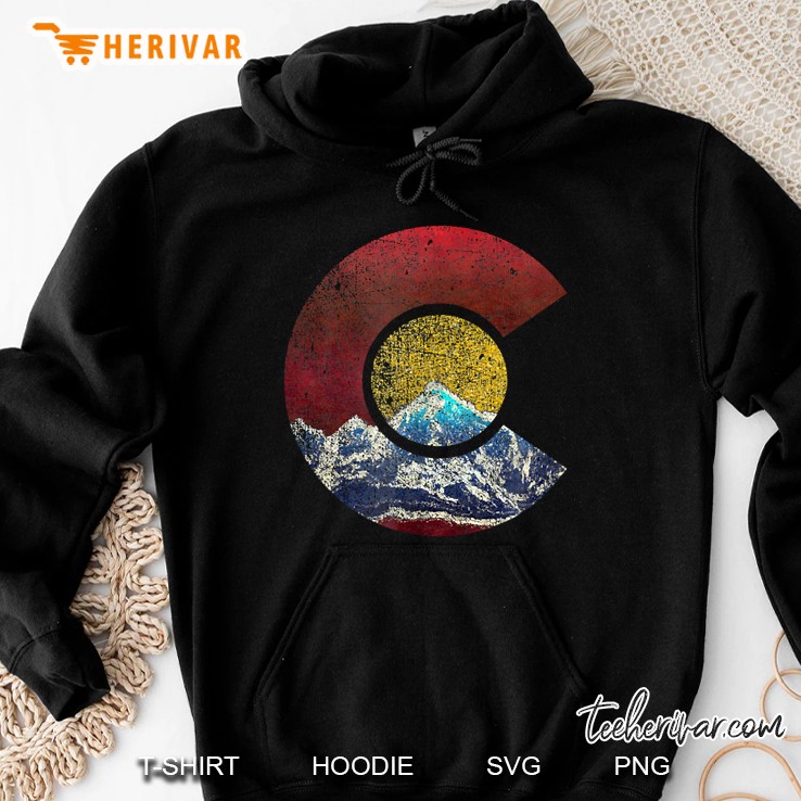 Colorado Shirt With Flag Themed Mountain Mugs