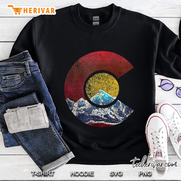 Colorado Shirt With Flag Themed Mountain Mugs