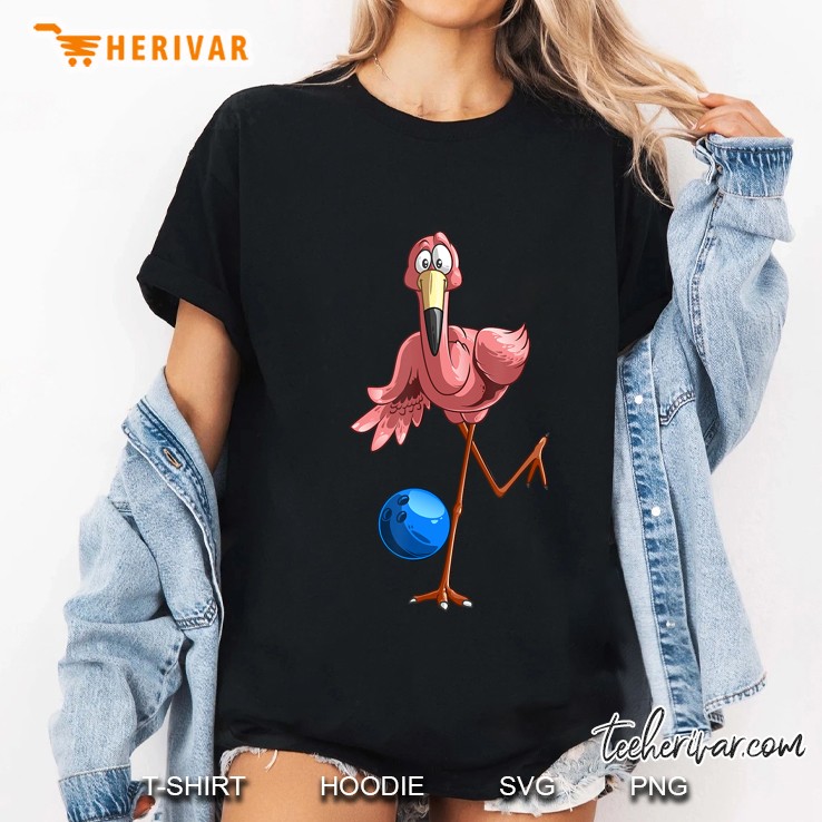 Cool Bowling Flamingo Funny Shorebirds Lover Player Hoodie