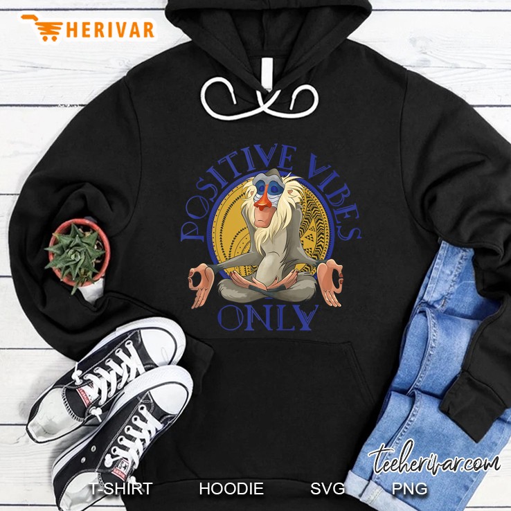 Lion King Rafiki Meditating Positive Vibes Only Hoodie