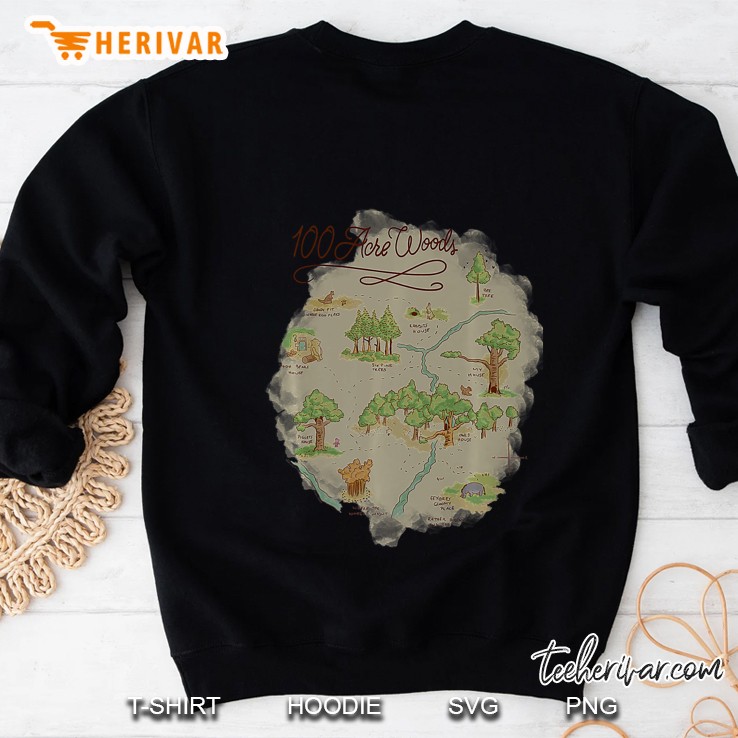 Winnie The Pooh 100 Acre Woods Map Premium Sweatshirt
