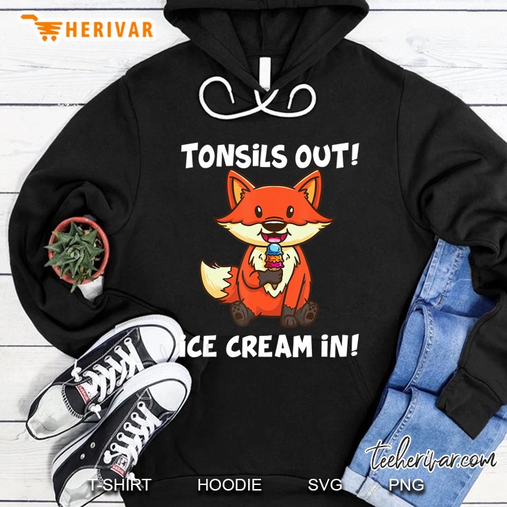 Funny Tonsil Removal Surgery Recovery Gift Tonsillectomy Fox Hoodie