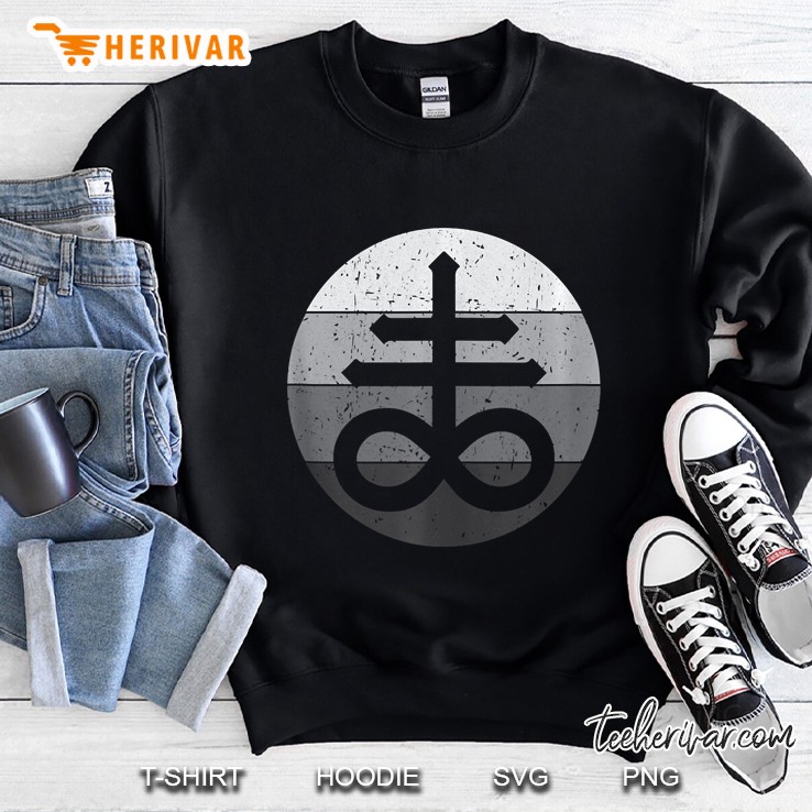 Leviathan Cross Satanic Cross And Alchemy Symbol Sweatshirt