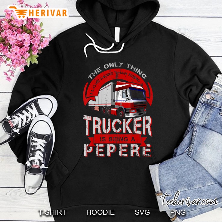 Mens Trucker And Pepere Grandpa Tshirt Distressed Father