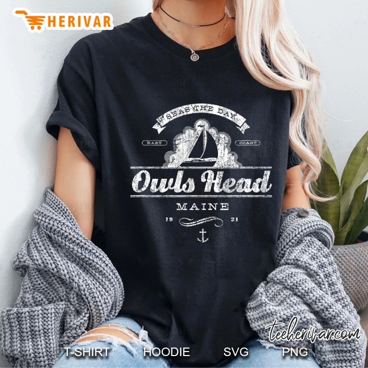 Owls Head Me Sailboat Vintage Nautical Throwback Tee Ladies Tee