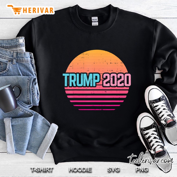 Pro Trump 2020 Retro Sunset Vaporwave Donald For President Sweatshirt
