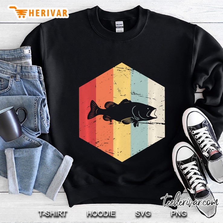 Retro Vintage Bass Fishing Sweatshirt