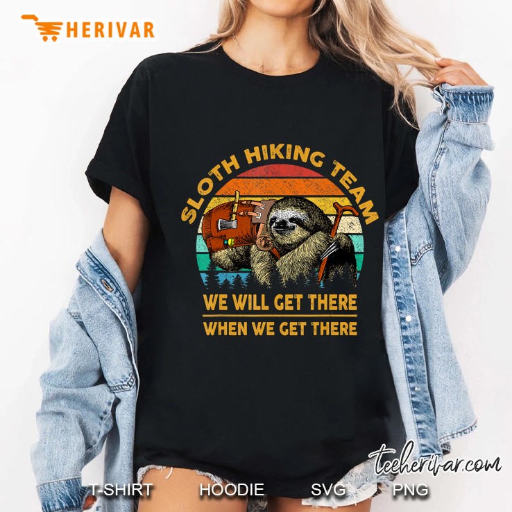 Sloth Hiking Team Funny Camping Hoodie