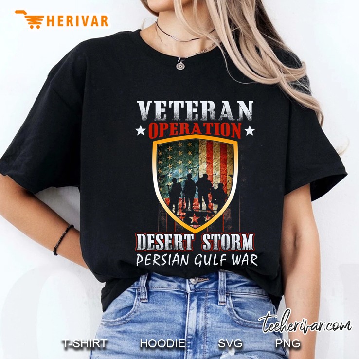 Tee Shirt Veteran Operation Desert Storm Persian Gulf War Ladies Tee