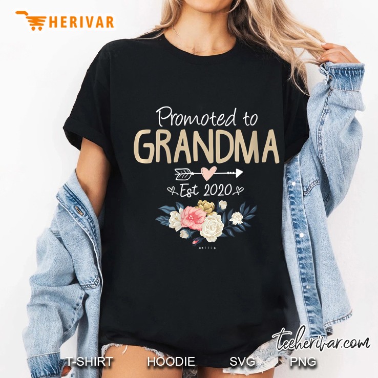 Womens Promoted To Grandma Est 2020 Mothers Day New Grandma Mimi Hoodie