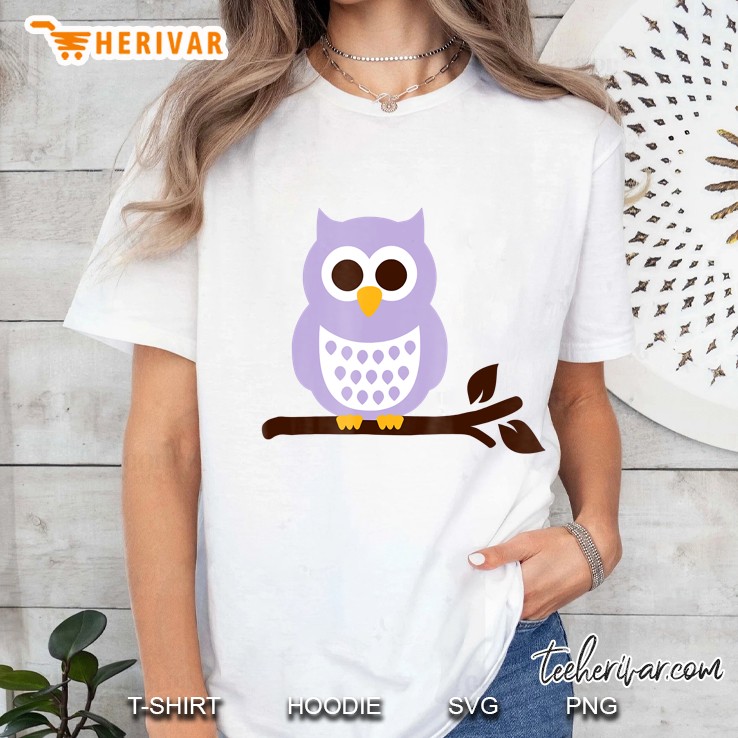 Owl At Branch Ladies Tee