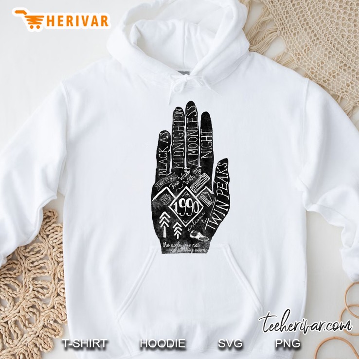 Twin Peaks Mystery Hand Symbols & Quotes Hoodie
