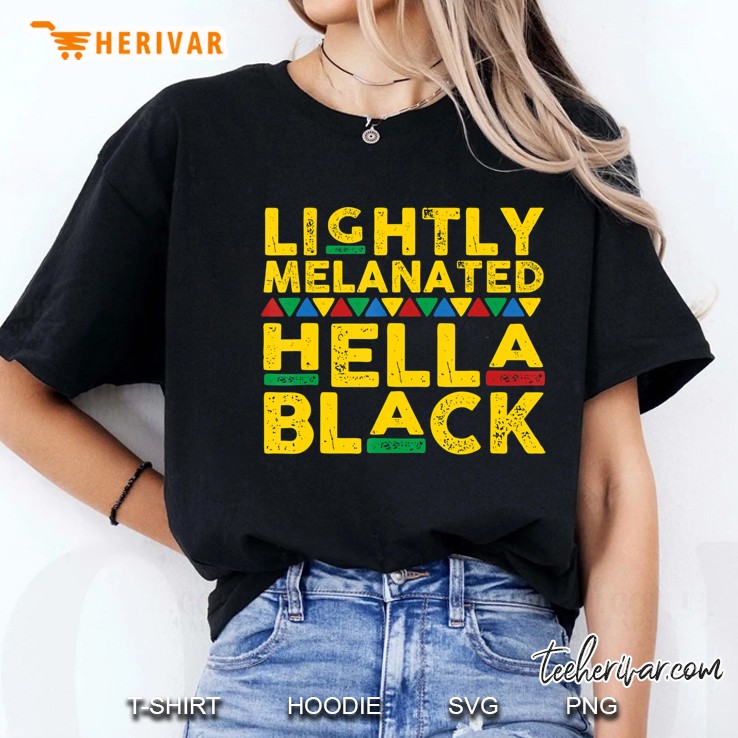 Blm Lightly Melanated Hella Black Melanin African Dashiki Hoodie