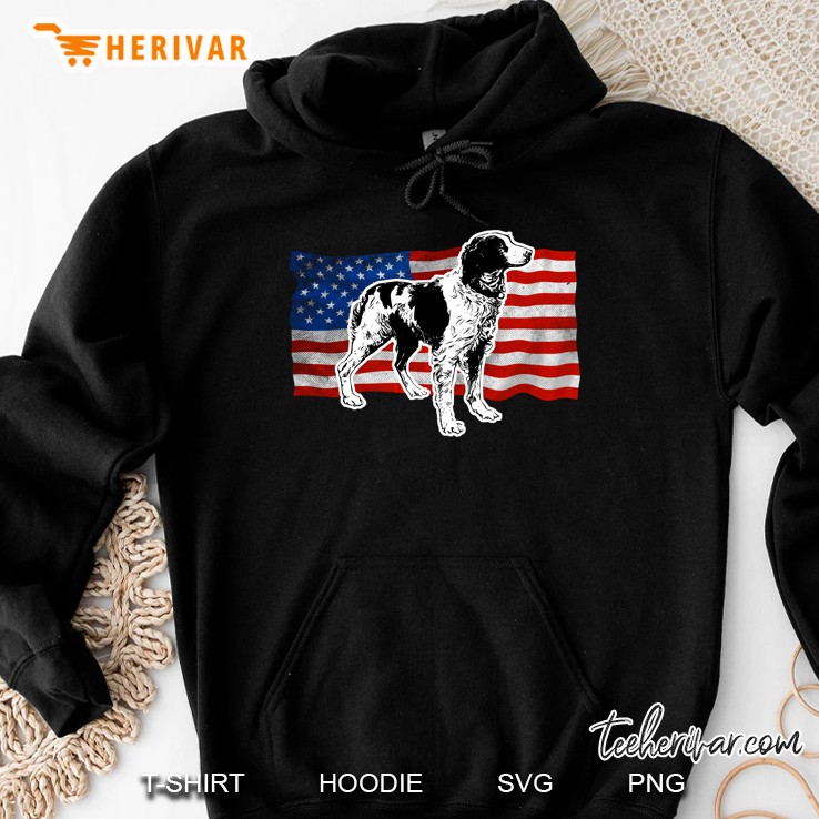 Brittany Spaniel American Flag Dog Love Dogs Gift Mugs