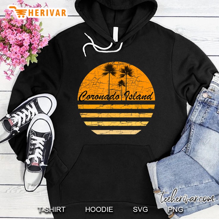 Coronado Island Vintage Retro 70S Throwback Surf Hoodie