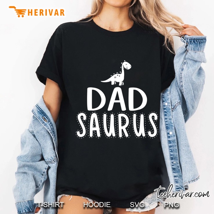 Dad-Saurus Dinosaur Family Matching S Ladies Tee