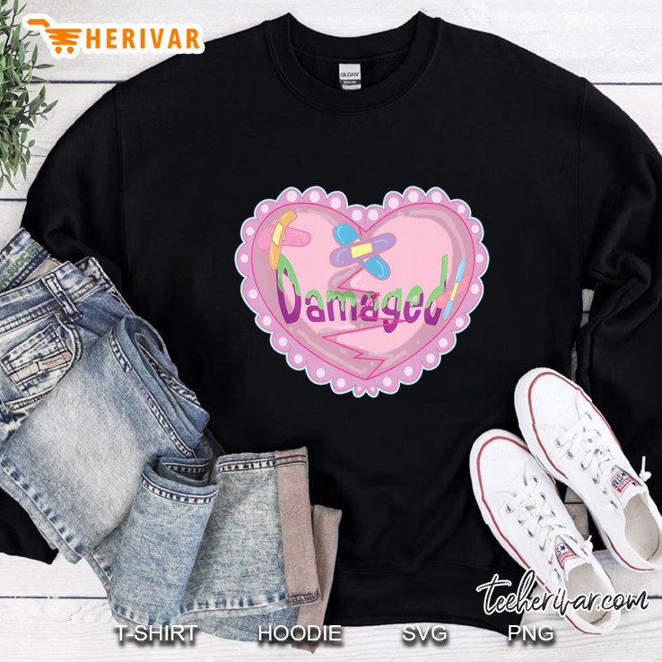 Damaged Heart With Bandaids Yami Kawaii Sweatshirt