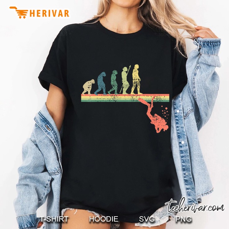 Diver Diving Tshirt Dive Heartbeat Evolution Gift Te Ladies Tee