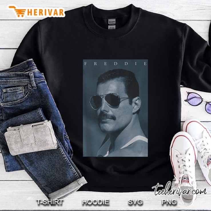 Freddie Mercury Official Blue Shades Photo Tank Top Sweatshirt