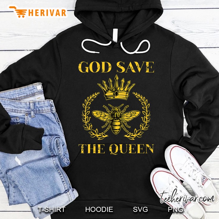 God Save The Queen Beekeeper Bee Bees Apiarist Crown Gift Hoodie