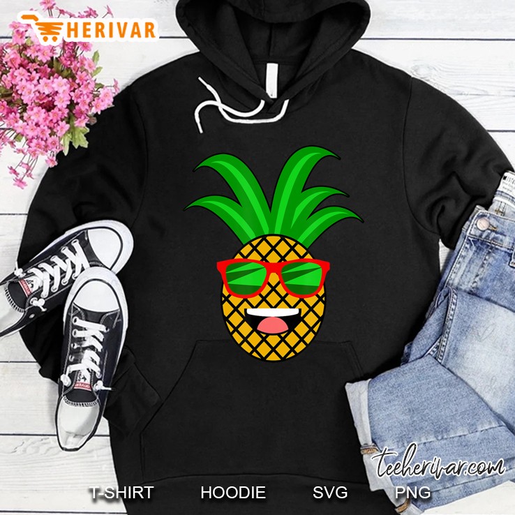 Hawaiian Funny Pineapple Face S Tropical Fruit Hoodie