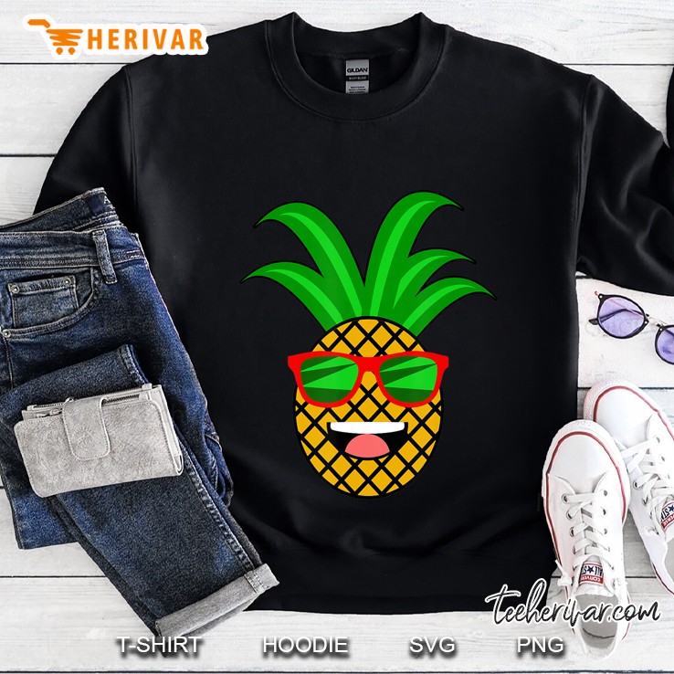 Hawaiian Funny Pineapple Face S Tropical Fruit Sweatshirt