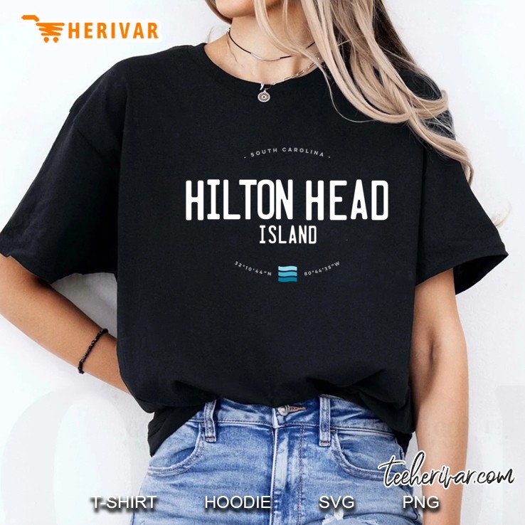 Hilton Head Island South Carolina Beach Waves Ladies Tee
