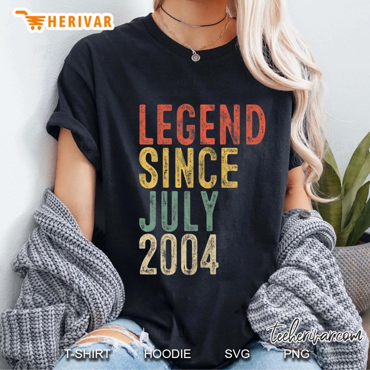 Legend Since July 2004 16Th Birthday Gift 16 Year Old Ladies Tee